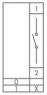 Кулачковый переключатель двухпозиционный 0-1, 1 фаза, 10А.